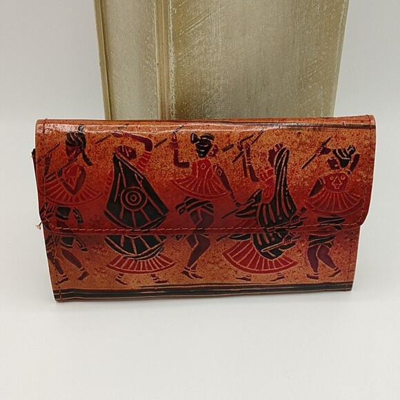 Thin Wallet Folk Art Tribal Dancers of India - Picture 2 of 9